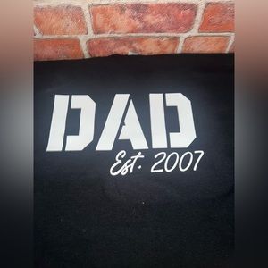 DAD t shirt personalized with year and names on sleeve